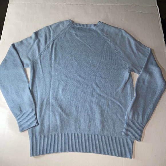 J CREW Mercantile Mens Long Sleeve Crew Neck Baby Blue Pullover Sweater Sz M - Picture 2 of 4
